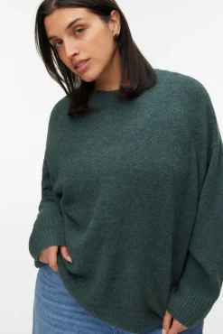 Vero Moda Curve Camisolas-Camisola com gola em V curvo Verde