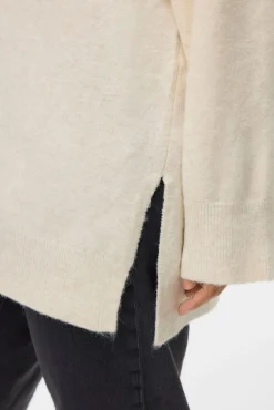 Vero Moda Curve Camisolas-Camisola com gola em V curvo Tostado