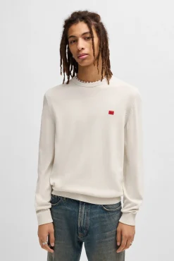 HUGO Camisolas-Camisola com gola redonda Branco