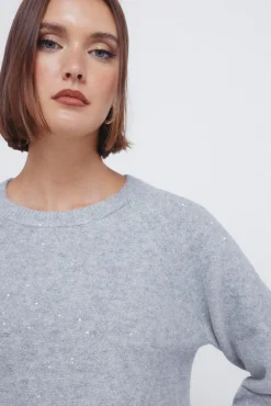 Springfield Camisolas-Camisola com lantejoulas cinzento