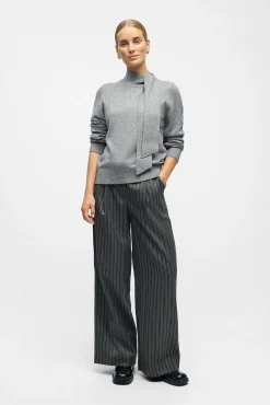 Object Camisolas-Camisola com laço macio Cinzento