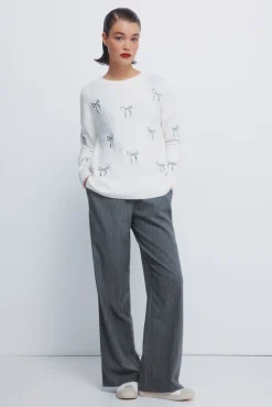 Springfield Camisolas-Camisola com laços de lantejoulas bege