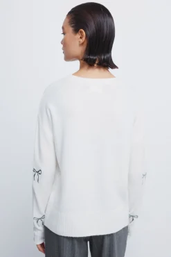 Springfield Camisolas-Camisola com laços de lantejoulas bege