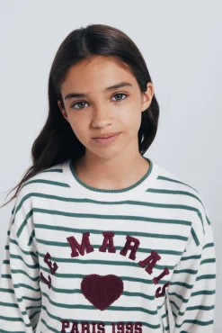 Springfield Kids Malhas-Camisola Coração Feminino “Le Marais” verde