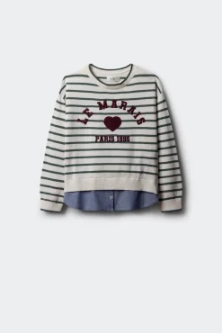 Springfield Kids Malhas-Camisola Coração Feminino “Le Marais” verde