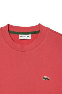 Lacoste Sweatshirts-Camisola de algodão cardado com fit folgado Vermelho
