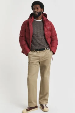 Gant Camisolas-Camisola de algodão com gola redonda Castanho