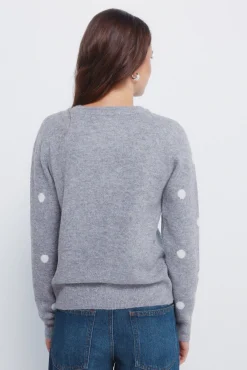 Springfield Camisolas-Camisola de bolinhas Intarsia cinzento