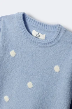 Springfield Kids Malhas-Camisola de bolinhas para menina azul