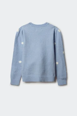 Springfield Kids Malhas-Camisola de bolinhas para menina azul