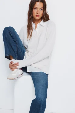 Springfield Camisolas-Camisola de camisa combinada branco