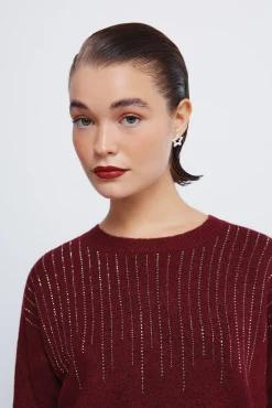 Springfield Camisolas-Camisola de cristal fantasia vermelho