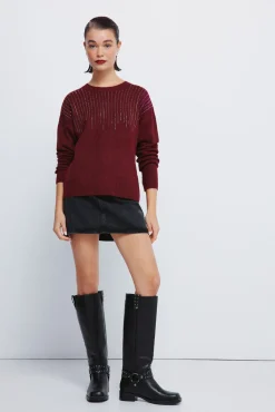 Springfield Camisolas-Camisola de cristal fantasia vermelho