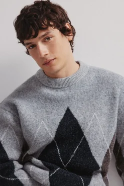 Springfield Camisolas-Camisola de fantasia com padrão de diamante azul