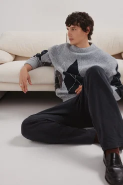 Springfield Camisolas-Camisola de fantasia com padrão de diamante azul