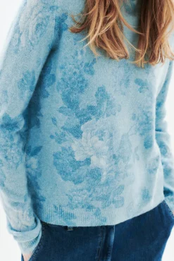 Caroll Camisolas-Camisola de flores Azul