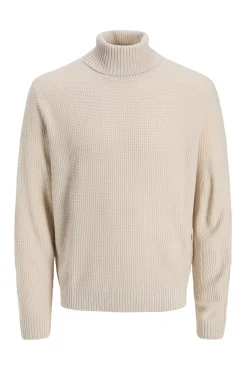 Jack & Jones Camisolas-Camisola de gola cinzento