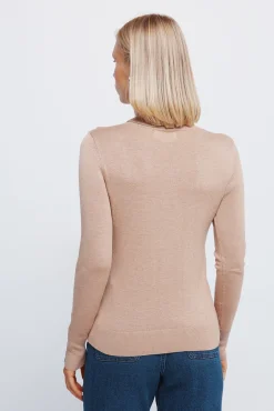 Springfield Camisolas-Camisola de gola alta com botões e punhos cru