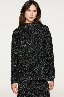 Selected Camisolas-Camisola de gola de algodão orgânico Preto