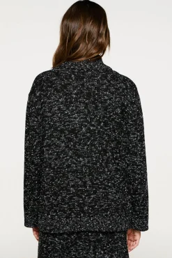 Selected Camisolas-Camisola de gola de algodão orgânico Preto