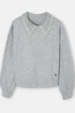 Silbon Camisolas-Camisola de gola polo Cinzento