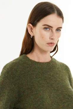 System Action Camisolas-Camisola de gola redonda verde