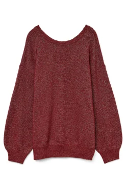 Vero Moda Curve Camisolas-Camisola de gola redonda Curve Vermelho