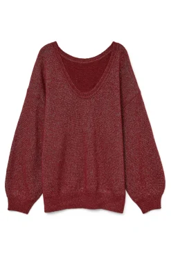 Vero Moda Curve Camisolas-Camisola de gola redonda Curve Vermelho