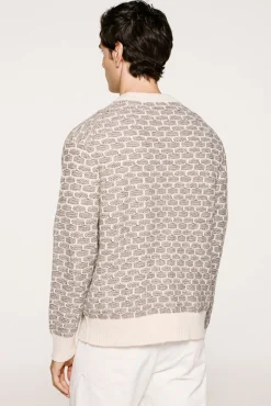 Selected Camisolas-Camisola de lã com gola caixa Tostado