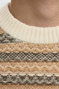 Selected Camisolas-Camisola de lã com gola caixa Tostado