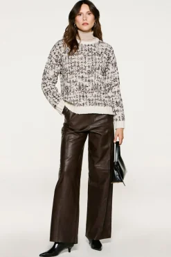 Selected Camisolas-Camisola de lã com gola caixa Cinzento