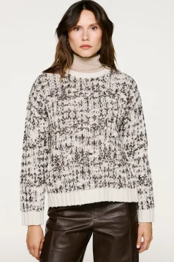 Selected Camisolas-Camisola de lã com gola caixa Cinzento