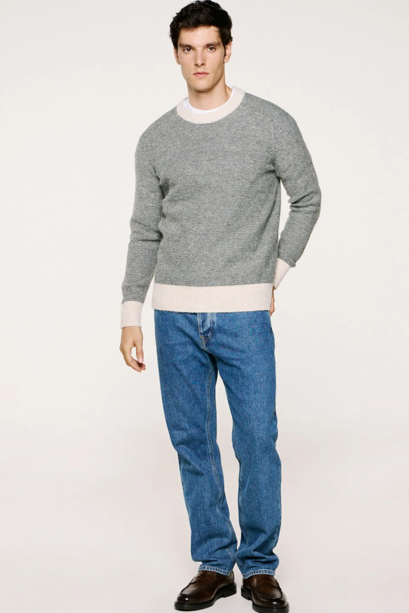 Selected Camisolas-Camisola de lã e alpaca Cinzento