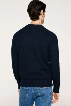 Selected Camisolas-Camisola de lã e alpaca Azul