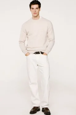 Selected Camisolas-Camisola de lã e alpaca Tostado