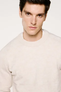 Selected Camisolas-Camisola de lã e alpaca Tostado