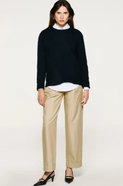 Selected Camisolas-Camisola de lã e alpaca Azul