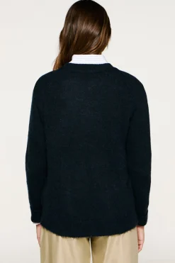 Selected Camisolas-Camisola de lã e alpaca Azul