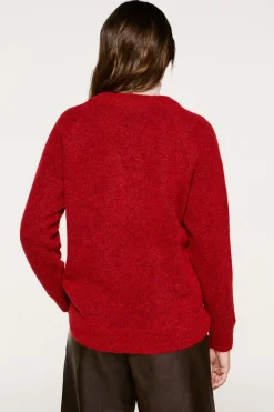 Selected Camisolas-Camisola de lã e alpaca Vermelho