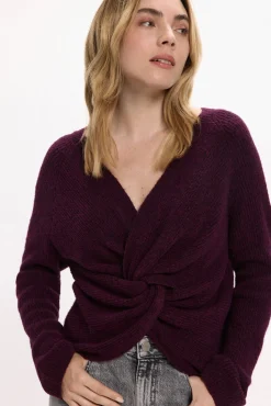 Vila Camisolas-Camisola de lã reversível Roxo