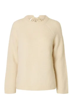 Selected Camisolas-Camisola de laçada de alpaca Tostado