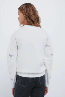 Springfield Kids Malhas-Camisola de laço para menina bege