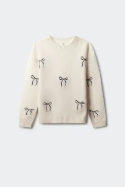 Springfield Kids Malhas-Camisola de laço para menina bege