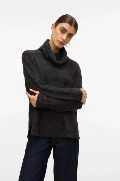 Vero Moda Camisolas-Camisola de malha Castanho