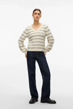 Vero Moda Camisolas-Camisola de malha com detalhes em lurex Tostado