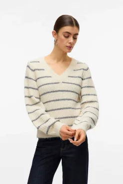 Vero Moda Camisolas-Camisola de malha com detalhes em lurex Tostado