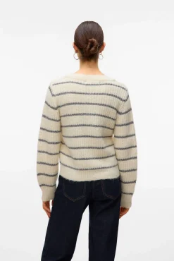 Vero Moda Camisolas-Camisola de malha com detalhes em lurex Tostado