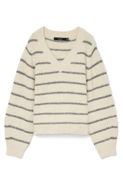 Vero Moda Camisolas-Camisola de malha com detalhes em lurex Tostado