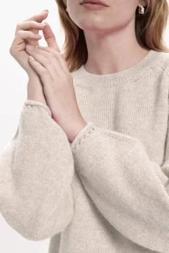 Vila Camisolas-Camisola de malha com detalhe de punho Tostado