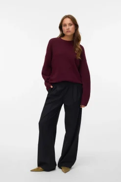 Vero Moda Camisolas-Camisola de malha com gola redonda Roxo